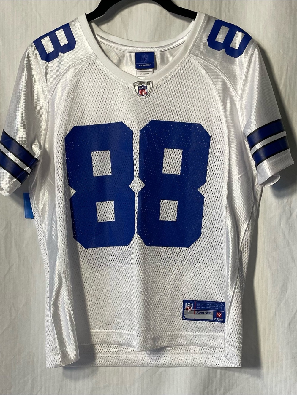 Reebok White and Royal Blue #88 Dallas Cowboys Replica Jersey